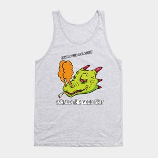 Stoned Green Dragon Smoking Weed Tank Top